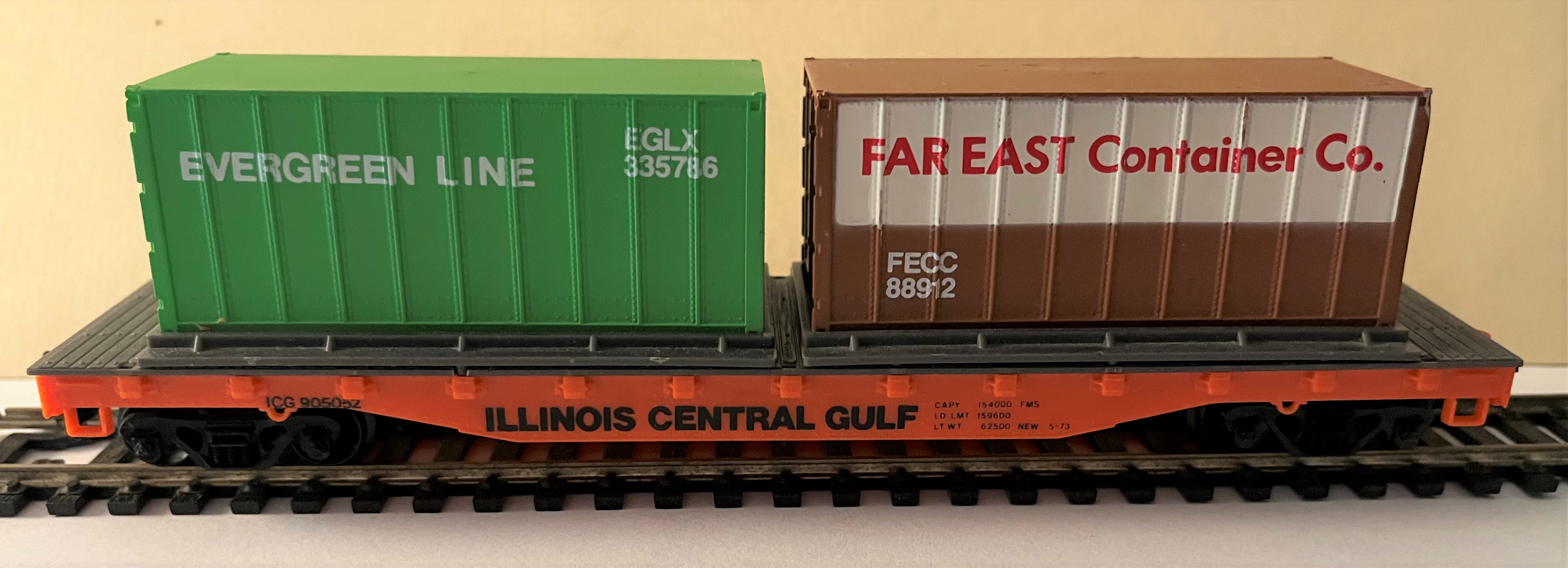 HO Scale - Life-Like - Flatcar, 50 Foot - Illinois Central Gulf - 905052