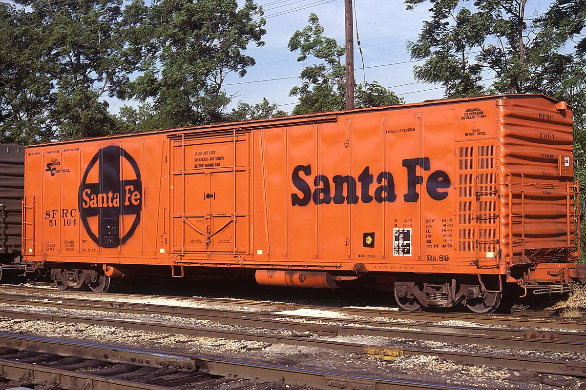 Vehicle - Rail - Rolling Stock (Freight) - 50 Foot, ice, Santa Fe Rr-89