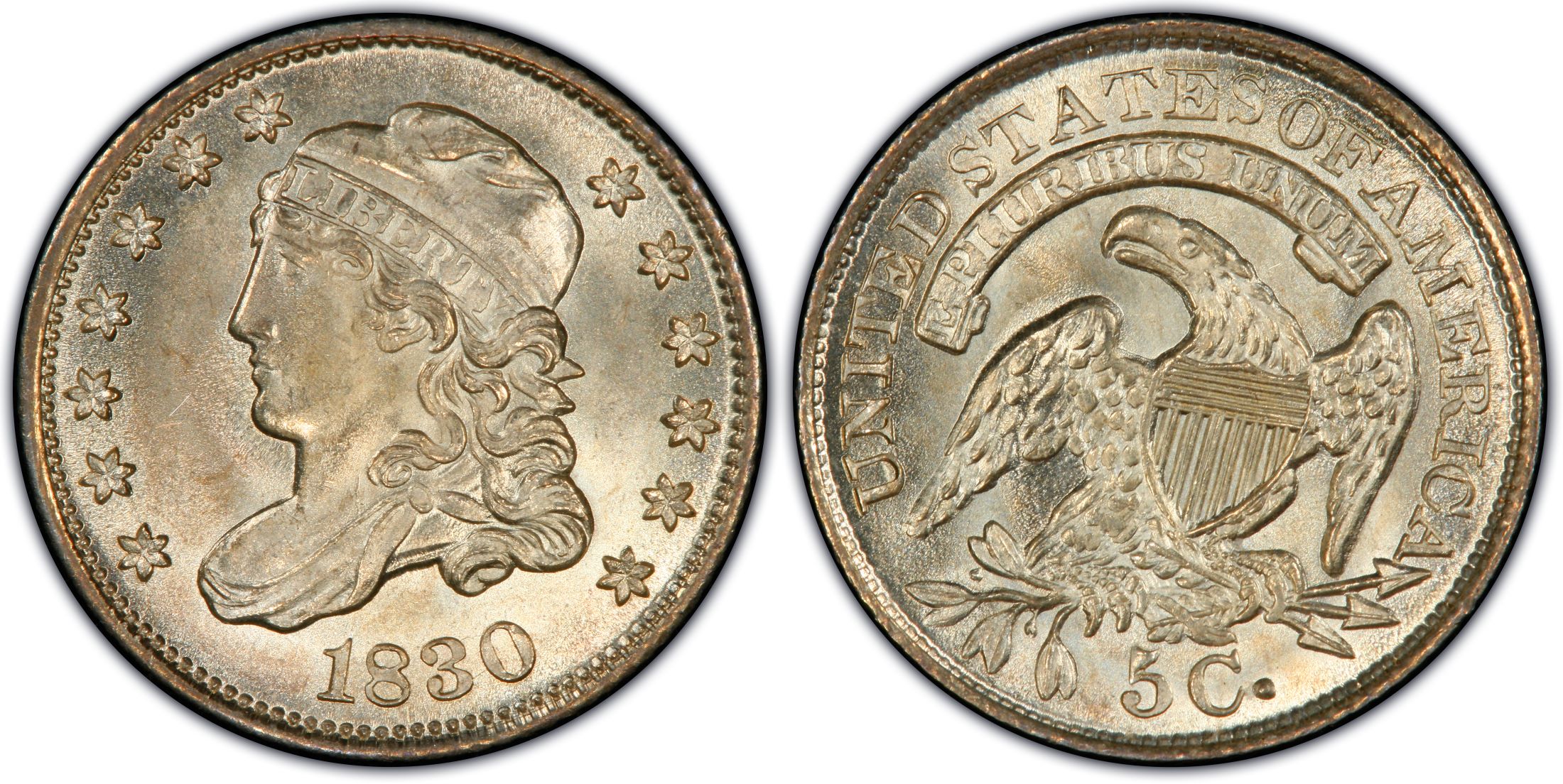 US Coin 1830 Capped Bust Half Dime Philadelphia
