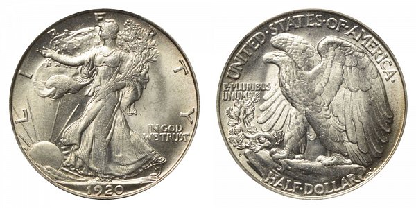 US Coin - 1920 - Liberty Walking Half Dollar - Denver