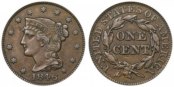 US Coin - 1846 - Matron Head Large Cent - Philadelphia