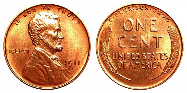 US Coin - 1911 - Lincoln Cent - San Francisco