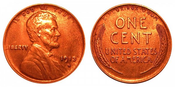 US Coin - 1913 - Lincoln Cent - San Francisco