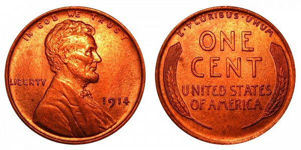 US Coin - 1914 - Lincoln Cent - Philadelphia