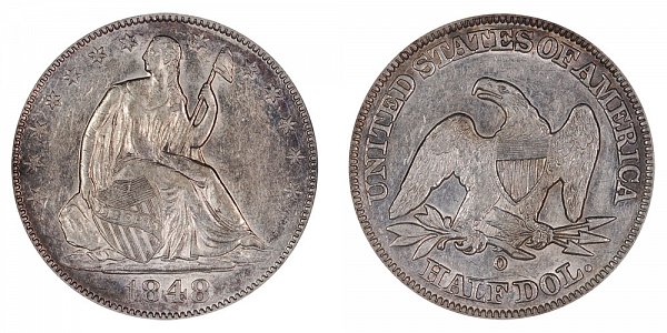 US Coin - 1848 - Seated Liberty Half Dollar - New Orleans