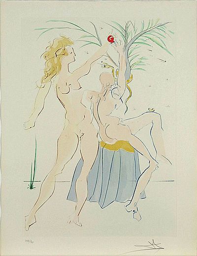Dali Print - Adam and Eve
