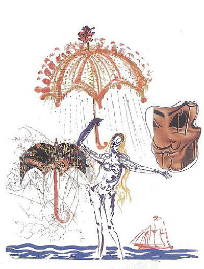 Dali Print - Anti-Umbrella with Atomized Liquid