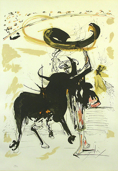Dali Print - Bullfight #2