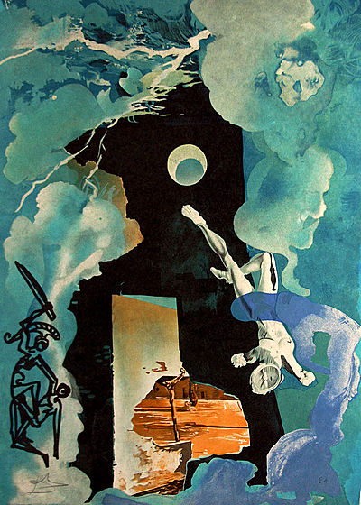 Dali Print - The Eternity of Love (The Tower)
