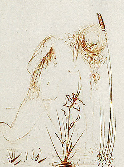 Dali Print - Narcissus