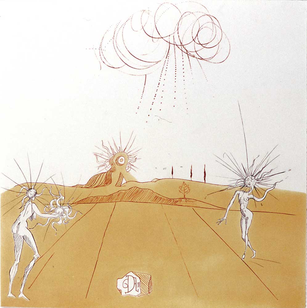 Dali Print - Paysage avec Figures