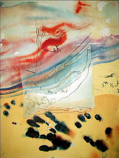 Dali Print - The Sea Parted by Jehovah