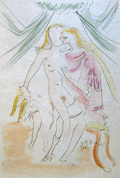 Dali Print - Venus, Mars et Cupidon