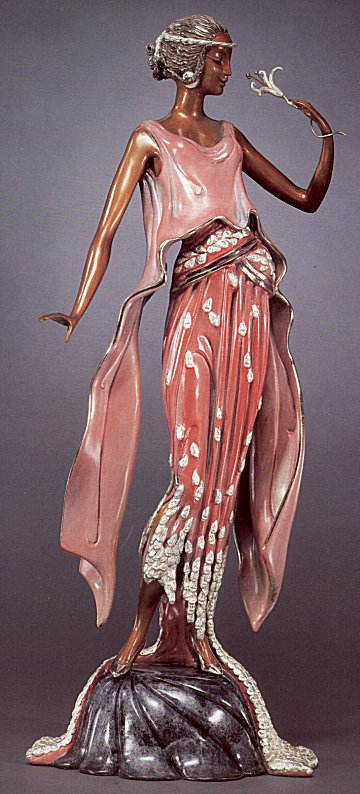 Erte Sculpture - Flower Petal Gown