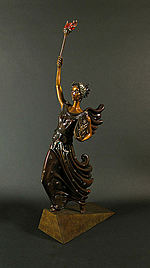 Erte Sculpture - Liberty, Fearless and Free