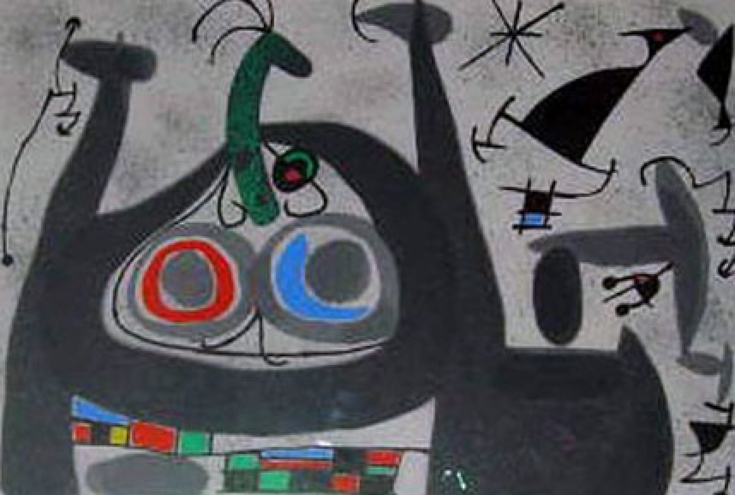 Joan Miro Print - Le Lezard Aux Plumes D