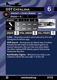 Axis & Allies War at Sea - GST/PBY Catalina