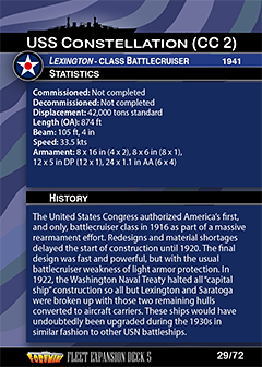 Axis & Allies War at Sea - USS Constellation (CC 2)
