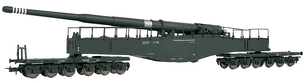 HO Scale - Rivarossi - HR6187 - Railway Gun, Krupp K5 - Deutsche Reichsbahn - 919201