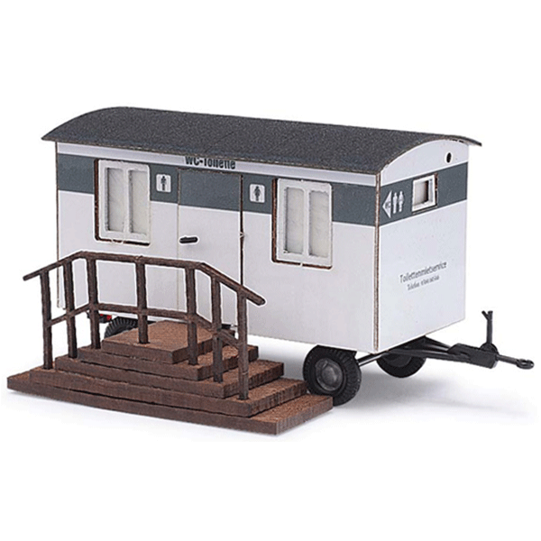 HO Scale - Busch - 59937 - Restroom Facilities Trailer - Painted/Unlettered