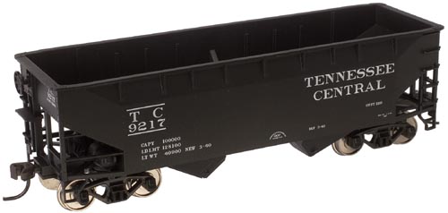HO Scale - Atlas - 18916 A - Open Hopper, 2-Bay, Offset Side - Tennessee Central - 9217