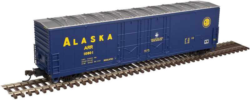 HO Scale - Atlas - 20 003 431 - Boxcar, 53 Foot, Evans Double Plug Door - Alaska Railroad - 10806