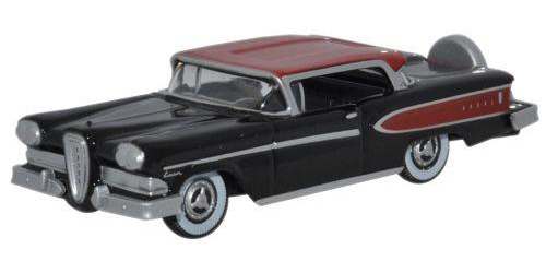 Diecast Metal Vehicles - Oxford Diecast - 87ED58001 - Black with Amber Red Roof