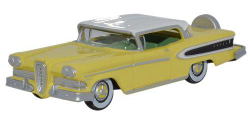 Diecast Metal Vehicles - Oxford Diecast - 87ED58002 - Jonquil Yellow with Frost White Roof