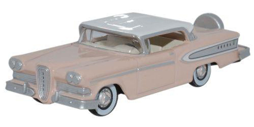 Diecast Metal Vehicles - Oxford Diecast - 87ED58003 - Chalk Pink with Frost White Roof