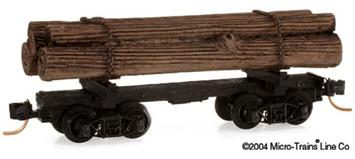 N Scale - Micro-Trains - 113510 - Log Car, Skeleton - Painted/Unlettered