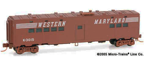 N Scale - Micro-Trains - 118 00 030 - Passenger Car, Troop Transport - Western Maryland - K-3015