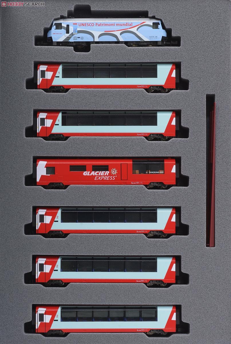 N Scale - Kato - 10-1219 - Passenger Train, Electric, Glacier Express - Rhaetian Railway