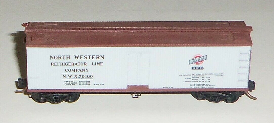 N Scale - Micro-Trains - 49170 - Reefer, Ice, 40 Foot, Wood - North Western Refrigerator - 70160