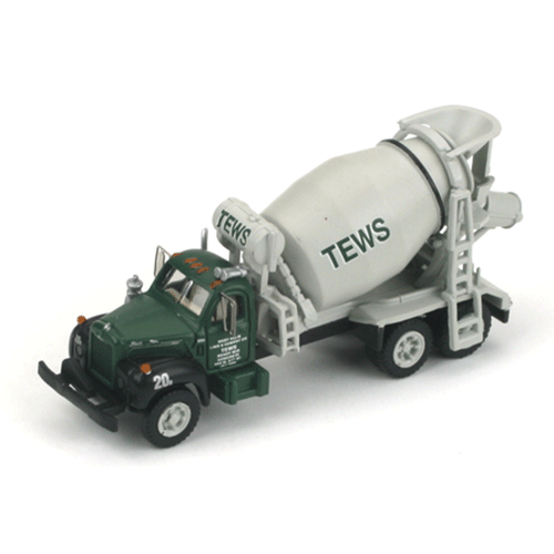 N Scale - Athearn - 12155 - Truck, Cement Mixer, Dual Axle, Mack, B - Tews Cement