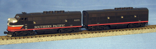N Scale - Kato USA - 176-1104 - Locomotive, Diesel, EMD F3 - Southern Pacific - 6103