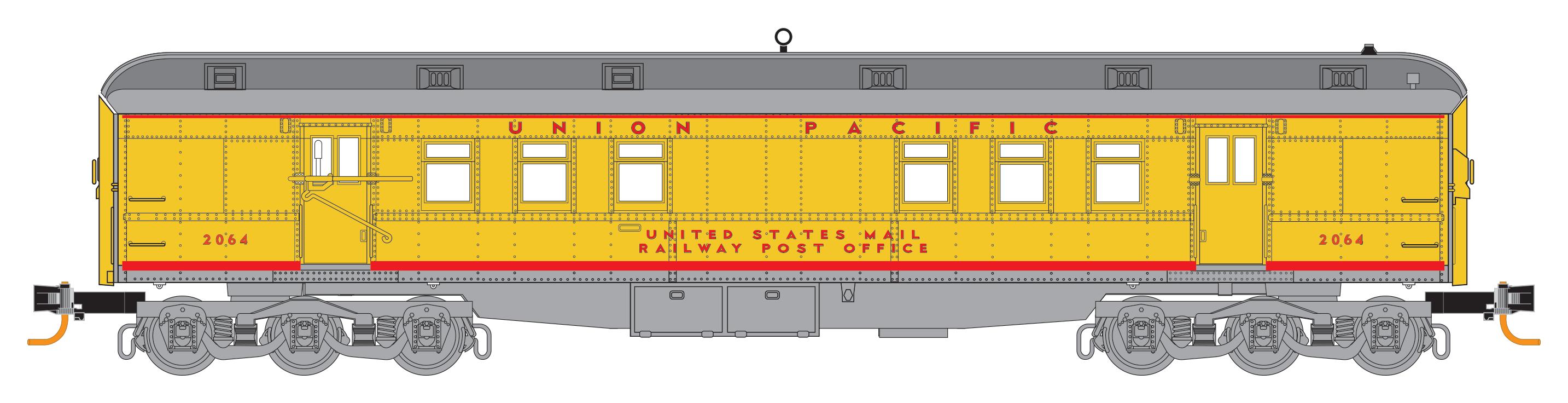 N Scale-MICRO-TRAINS 147 00 190 UNION PACIFIC 70' Heavyweight Baggage Car # 740 