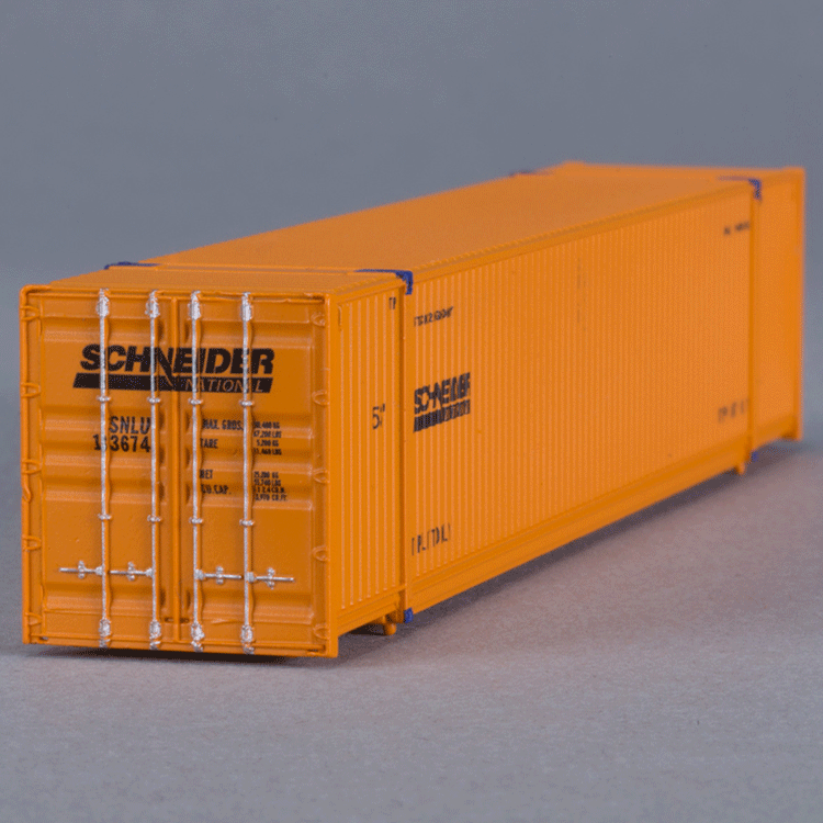 N Scale - ScaleTrains.com - 10280 - Container, 53 Foot, Corrugated - Schneider National - 138077