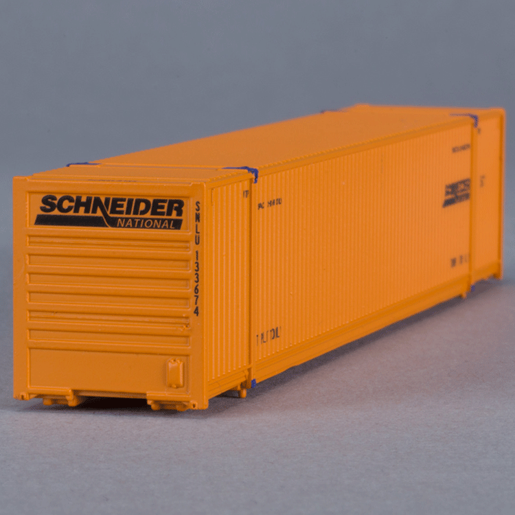 N Scale - ScaleTrains.com - 10280 - Container, 53 Foot, Corrugated - Schneider National - 138077