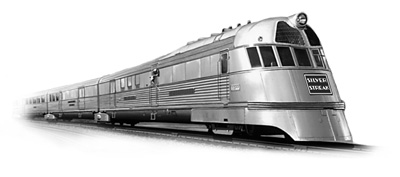 N Scale - Con-Cor - 0001-008732 - Passenger Train, Zephyr, 1934 - Burlington Route - "Silver Streak"