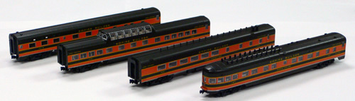 N Scale - Kato USA - 106-1051 - Passenger Car, Lightweight, Smoothside - Great Northern - 4-Pack