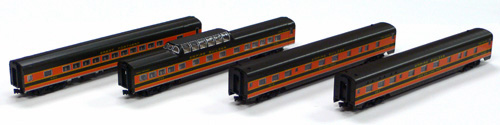 N Scale - Kato USA - 106-1053 - Great Northern Smoothside Passenger 4-Car Set C - Great Northern - 1230, 1330, Big Horn Pass, Lewis & Clark Pass