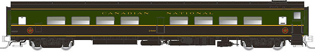 N Scale - Rapido Trains - 503012 - Passenger Car, CCF, Cafe-Bar-Lounge - Canadian National - 2512