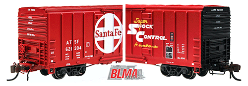 ATSF #621372 BLMA Models N #18020 Santa Fe Class BX-166 60' Beer Boxcar Rd 