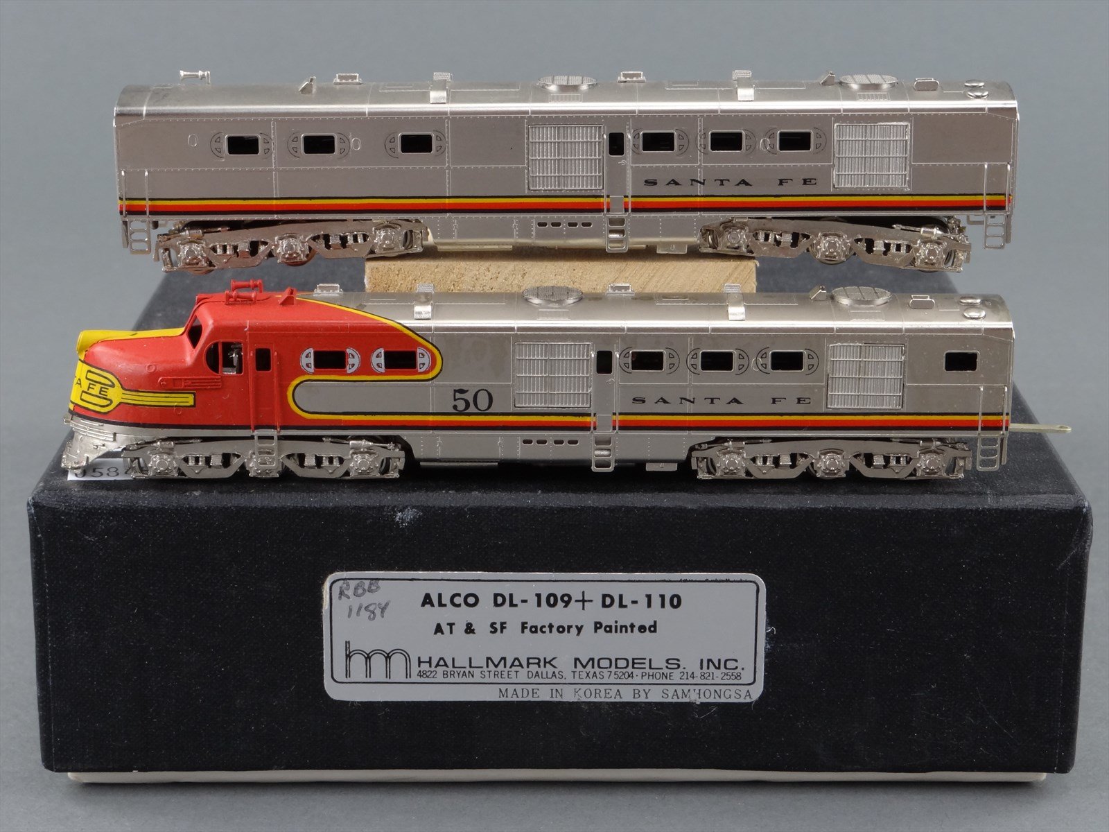 N Scale - Hallmark Models - NS0002 - Locomotive, Diesel, Alco DL-109 - Santa Fe - 50