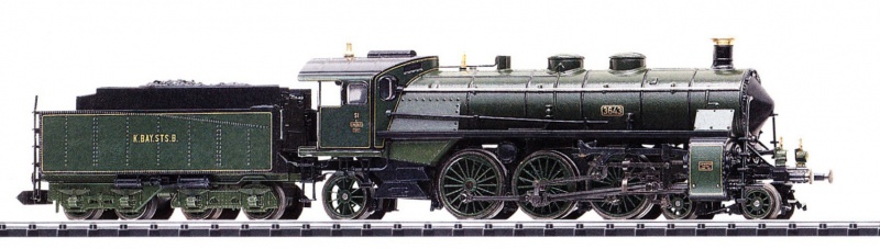 N Scale - Minitrix - 12318 - Locomotive, Steam, 4-6-2, BR 18 - Deutsche Reichsbahn - 3643