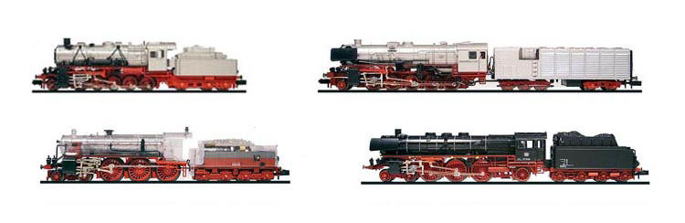 N Scale - Minitrix - 11451 - Locomotive, Steam, Europe, Epoch I - Deutsche Bahn - 4-Pack