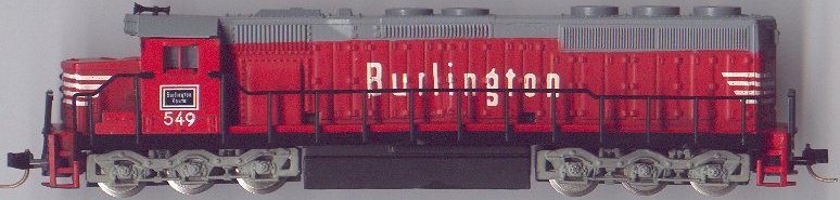 N Scale - Atlas - 2143 - Locomotive, Diesel, EMD SD45 - Burlington Route - 549