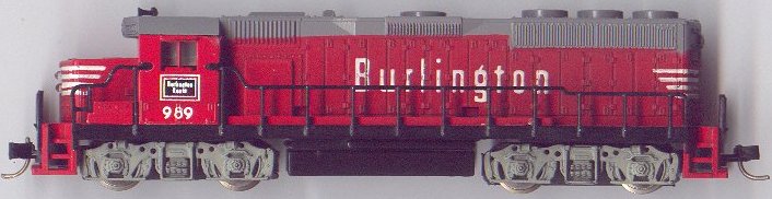 N Scale - Atlas - 2173 - Locomotive, Diesel, EMD GP40 - Burlington Route - 989