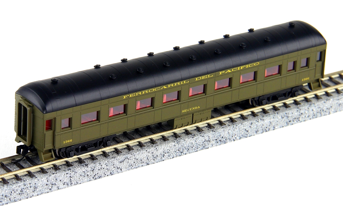 N Scale - Wheels of Time - 360 - Passenger Car, Harriman, 60 Foot Coach - Ferrocarril Del Pacifico - 1852
