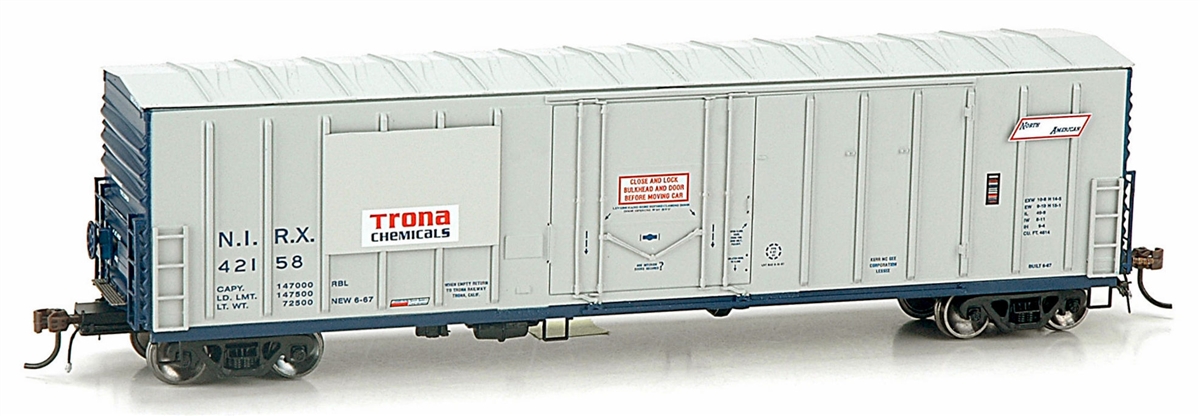 N Scale - Athearn - 06612 - Boxcar, 50 Foot, NACC Insulated - Trona Chemicals - 42158